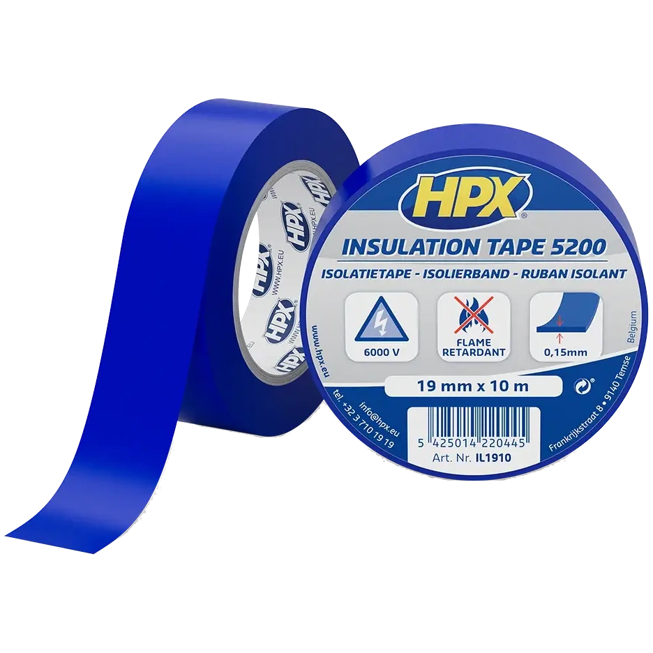 Стрічка ПВХ ізоляційна HPX IL1910 HPX5200 19мм х 10м