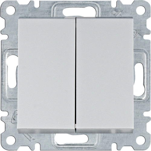 Вимикач Hager Lumina WL0052 2-кл. універсальний