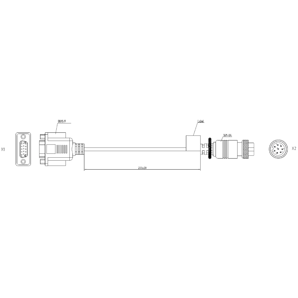 Кабель Hikvision AE-MC9294-0.2(16M8A to DB15/F)
