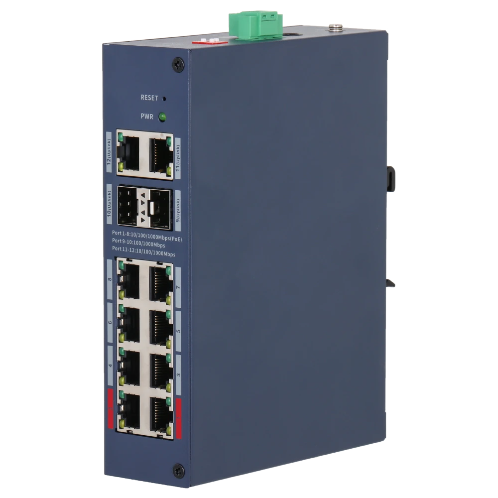 Комутатор 12 портів керований Dahua DH-CHS4212-8GT-110 PoE