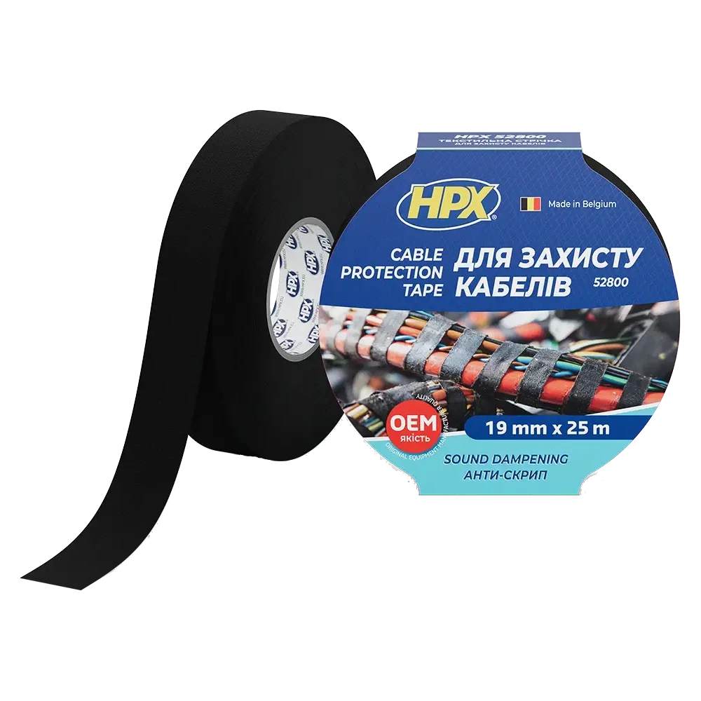Стрічка для жгутування та захисту кабелів HPX TP1910 19мм х 25м