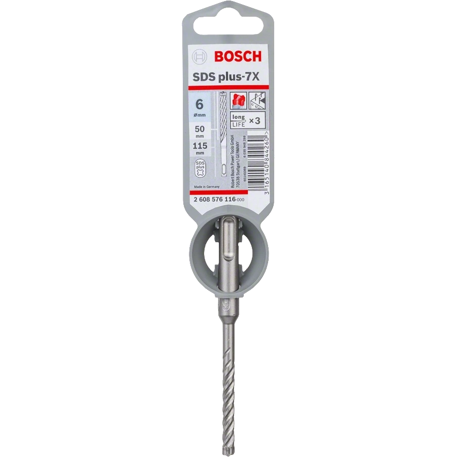 Бур д/арм.бетону Bosch SDS Plus-7X 6x50x115 мм