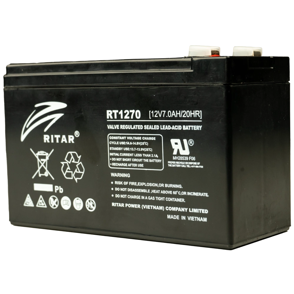 Свинцево-кислотна акумуляторна батарея RITAR RT1270 7А•г 12В