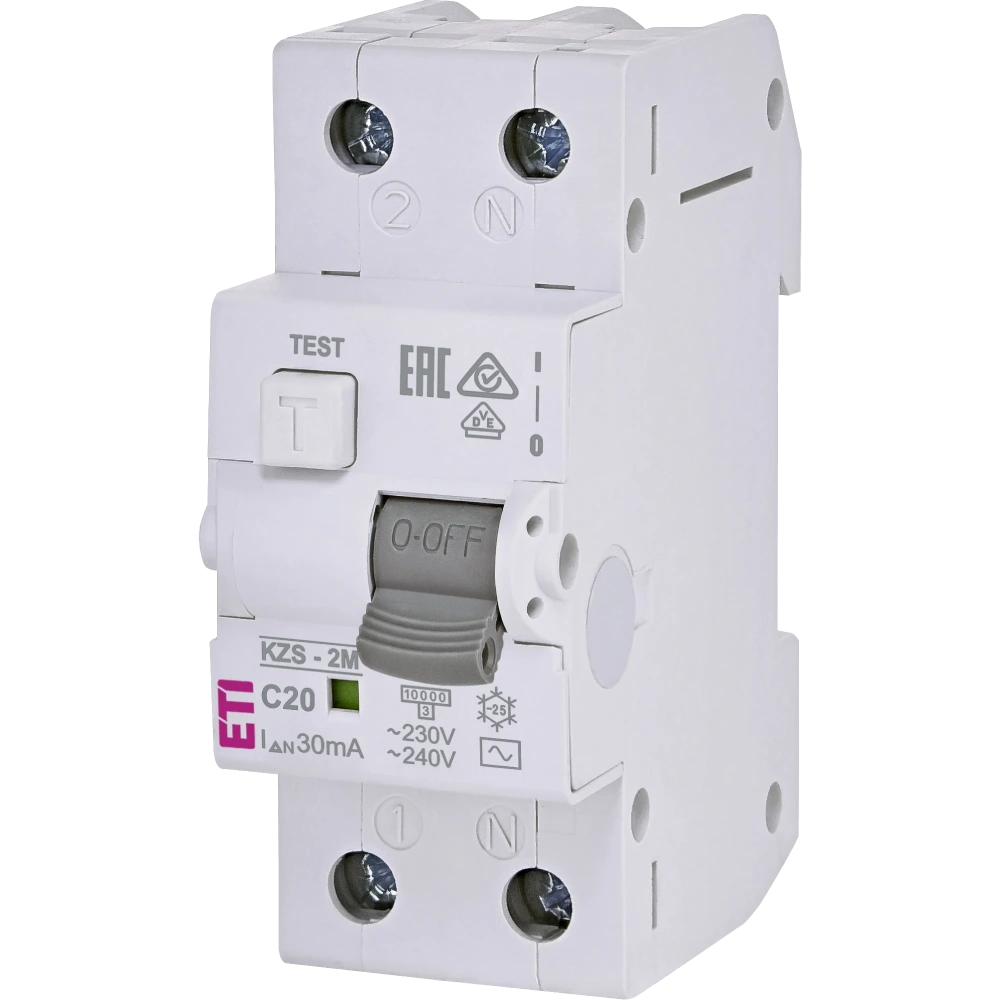 Дифавтомат ETI ЕТІ KZS-2M C 20/0.03 10kA