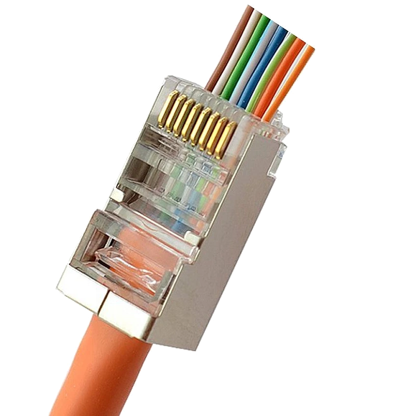 Конектор з наскрізними отворами Kingda RJ45 STP кат. 5e