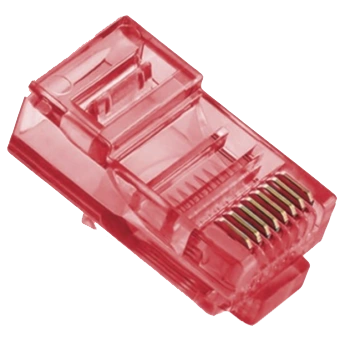 Конектор (100 шт/уп.) Merlion Ritar RJ-45 8P8C UTP Cat-5 Q100 Red