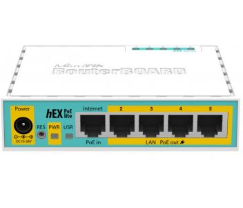 Маршрутизатор MikroTik hEX PoE lite (RB750UPr2) 5-портовий