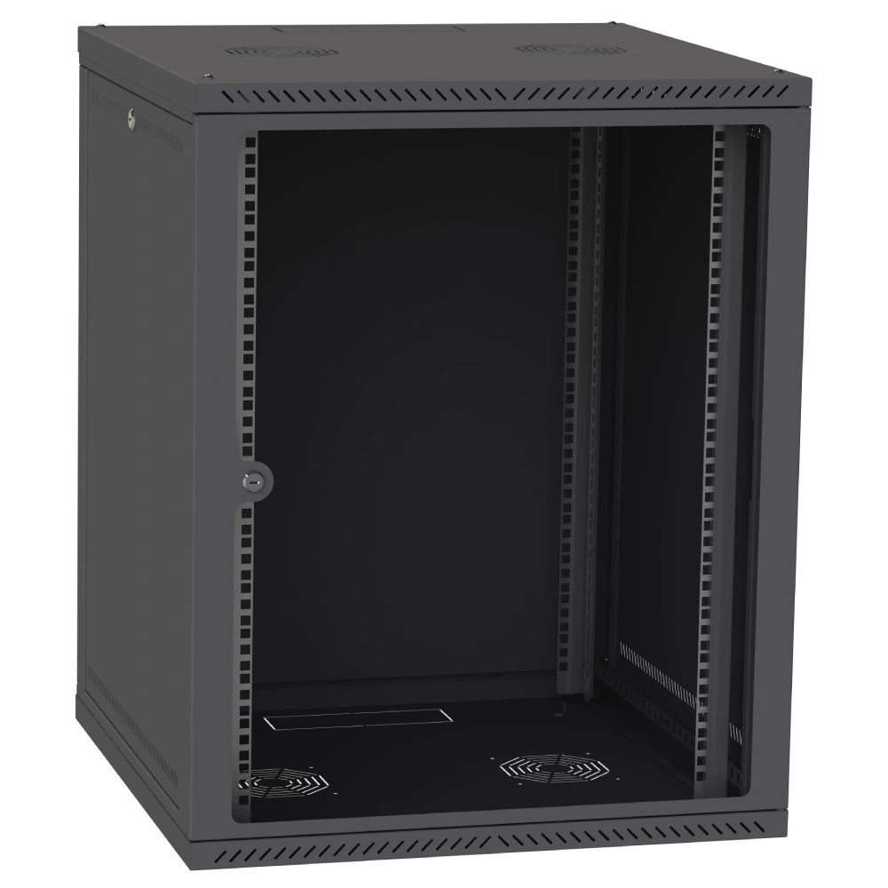 Шафа серверна IPCOM СН-15U 600х450 скло RAL9005