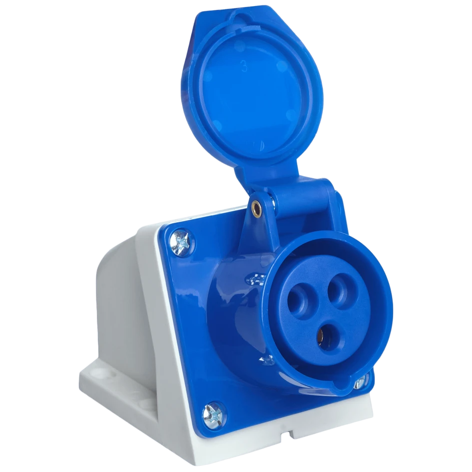 Розетка стаціонарна зовнішня UEA 113 16А 220В 2Р+Е IP44
