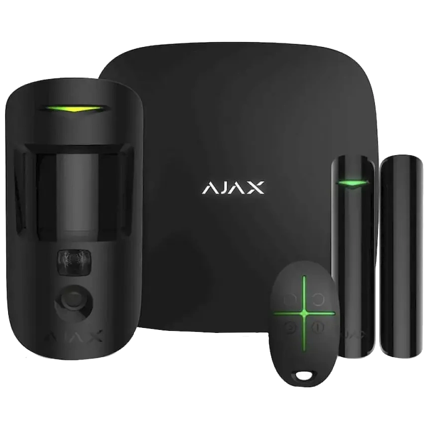 Комплект Ajax StarterKit Cam HDR (8EU) UA black охоронної сигналізації