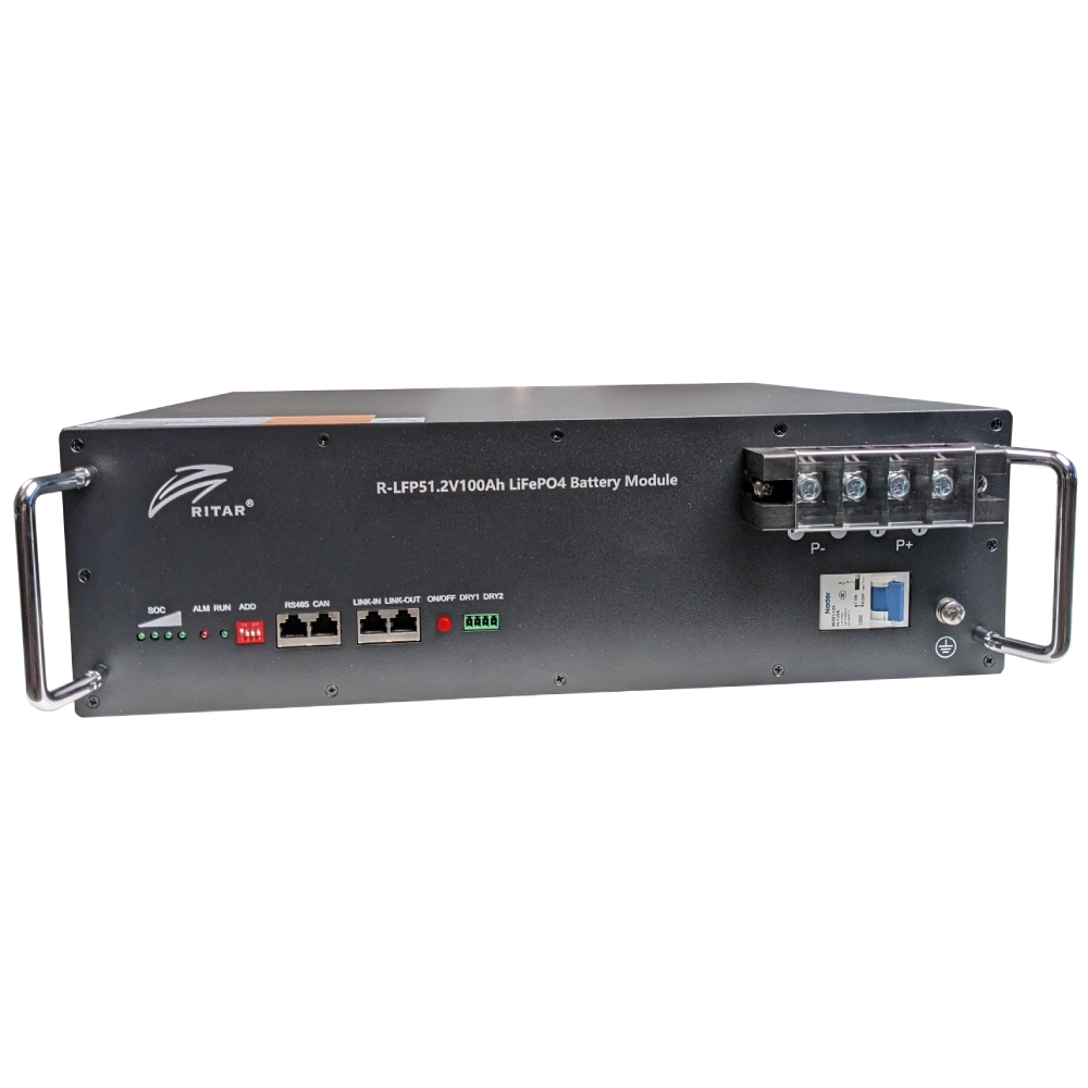 Літієва акумуляторна батарея RITAR R-LFP51.2V100AH з bluetooth