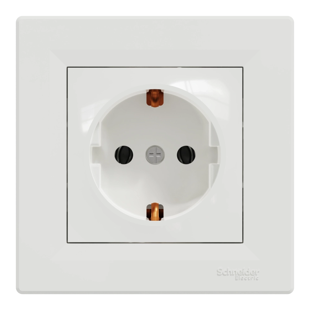 Розетка одинарна із заземленням Schneider Electric ASFORA EPH2900121