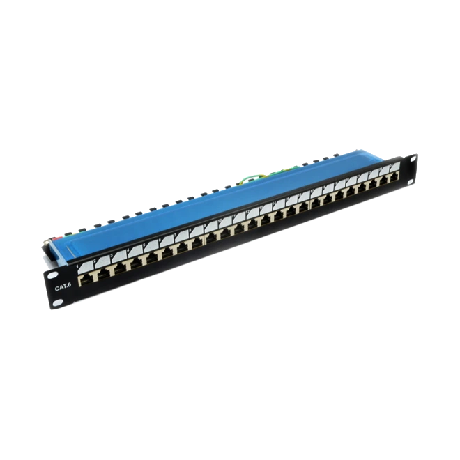 Патч-панель 19" 24xRJ-45 FTP, кат. 6, dual type, EPNew 6PLDN-F24BK