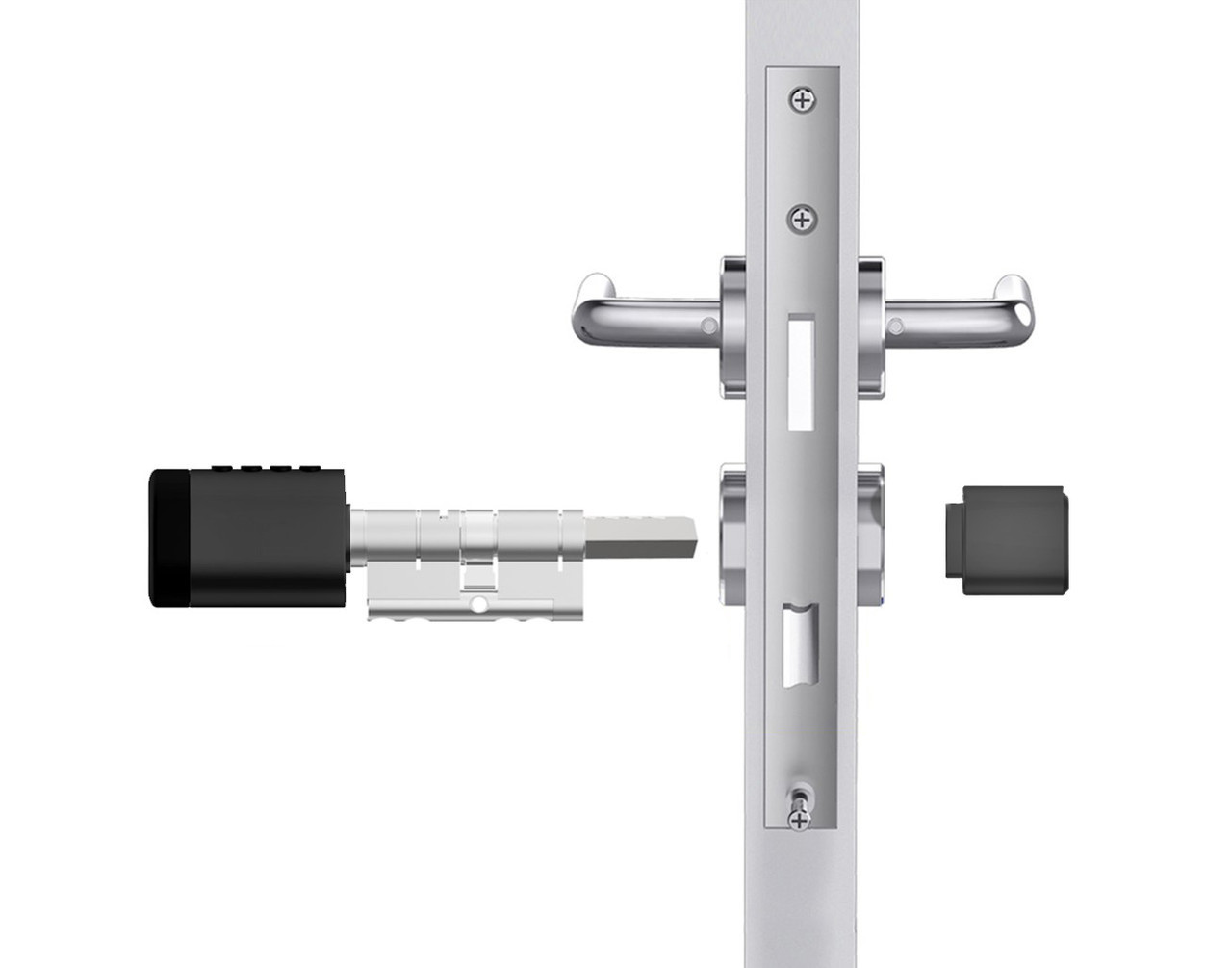 PES Cylinder 3 з клавіатурою та сканером відбитків пальця чорний 65 мм 35x30Т — фото 4