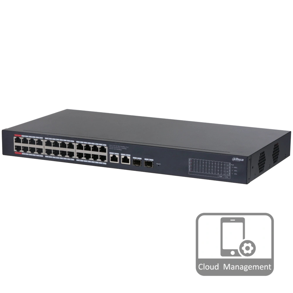Комутатор 26 портів керований Dahua DH-CS4228-24GT-240 PoE