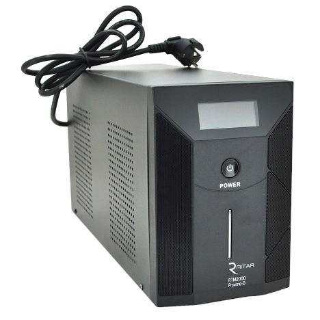 Джерела безперебійного живлення RITAR RTM2000 (1200W) Proxima-D LCD, AVR, 2st, 3xSCHUKO socket, 4x