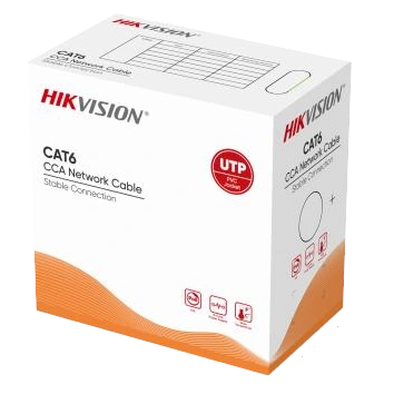 Кабель Hikvision DS-1LN6UU/CCA CAT6 U/UTP grey (305м)