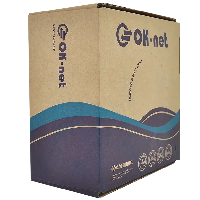Кабель (UTP мідь внутрішній) Одескабель(ОК-net) КПВ-ВП (100) 4*2*0,46 (U/UTP-cat.5E-SL), CU 100м.