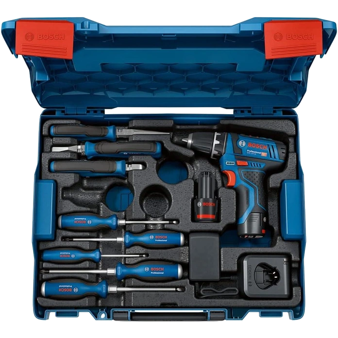 Набір ручних інструментів з шуруповертом Bosch Professional (060186810R)