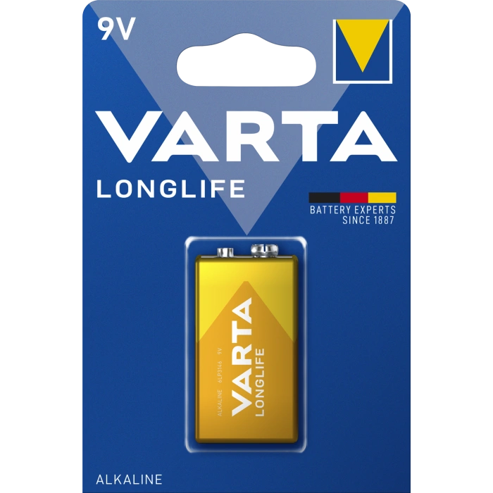 Батарейка 6LR61 Varta LONGLIFE BLI 1 ALKALINE