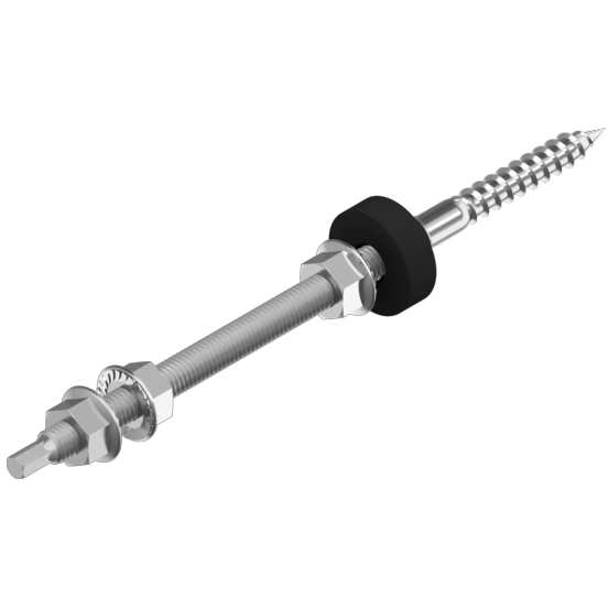 Гвинт/шуруп комбін М10х200 + DIN6923+EPDM А2