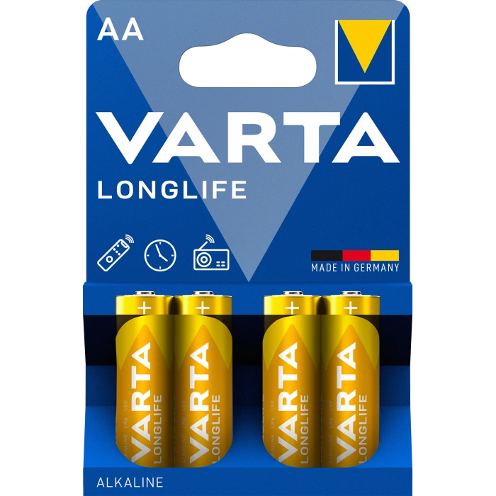 Батарейка Varta AA VARTA LONGLIFE BLI 4 ALKALINE
