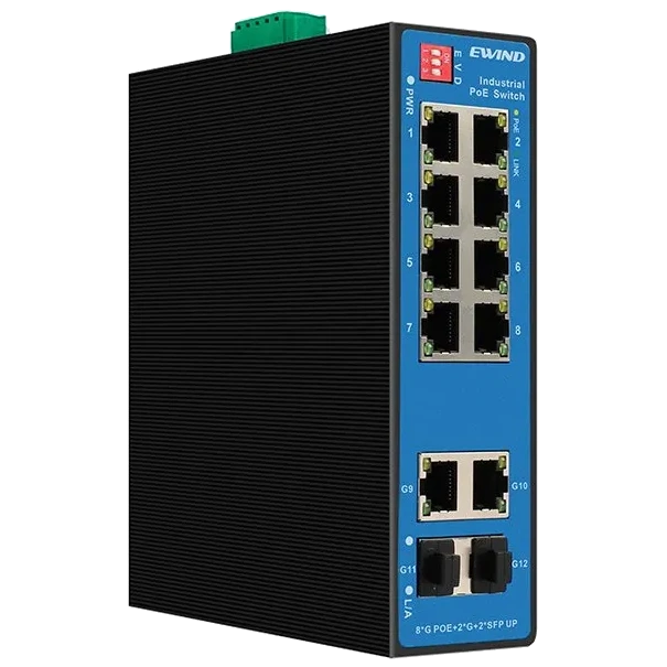 Комутатор 12 портів некерований Ewind EW-PIS1812-8GE