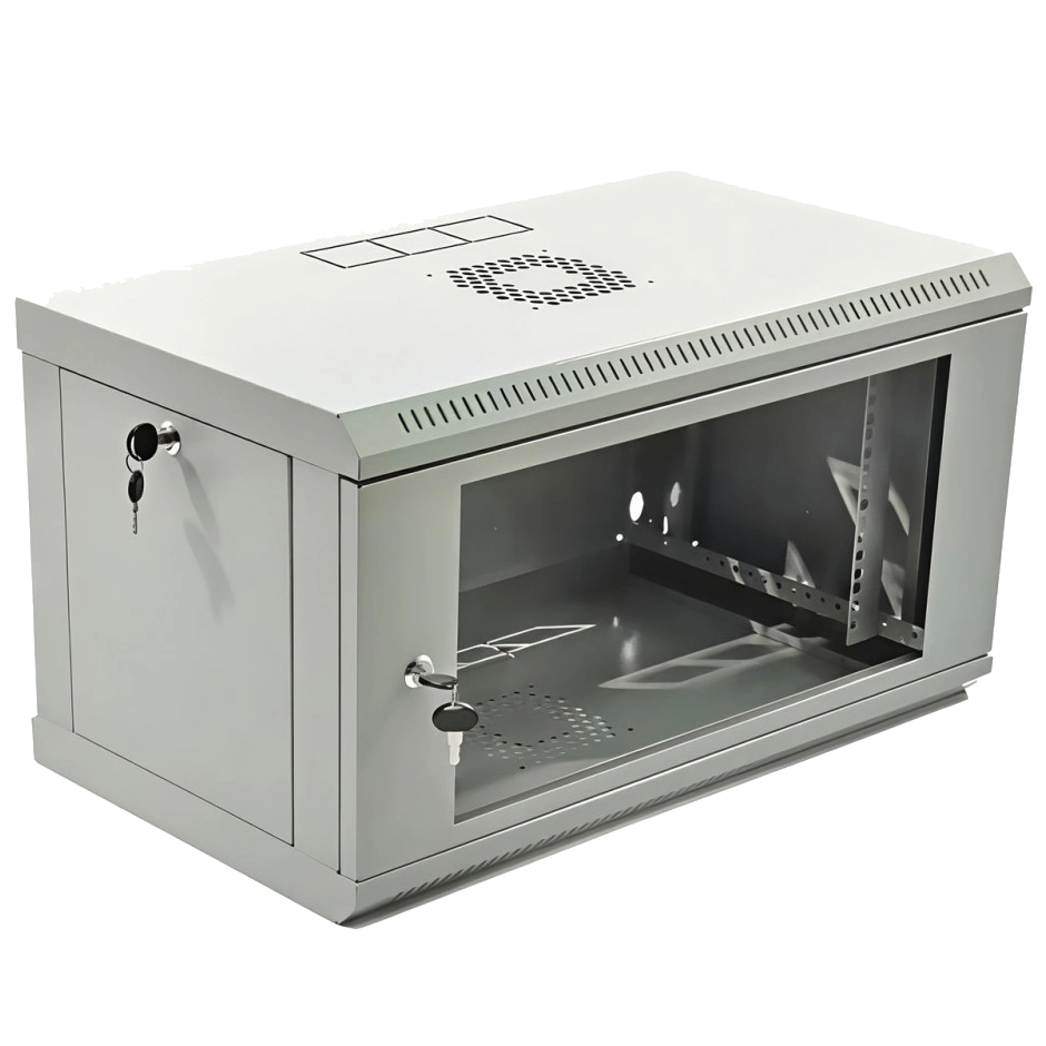 Шафа 19" 6U, 600x400x373мм акрилове скло, сіра