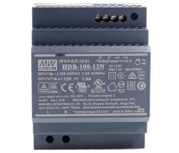 Блок живлення Mean Well HDR-100-12N 12В 7.5А