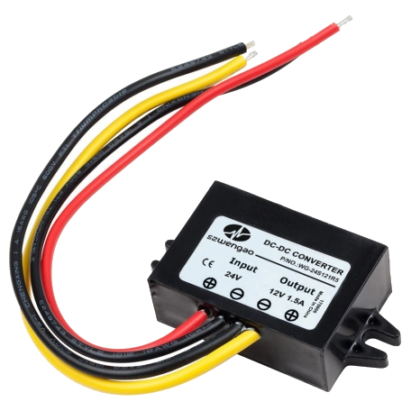 Перетворювач інвертор DC/DC 24V-12V 1.5A, IP67, 18W
