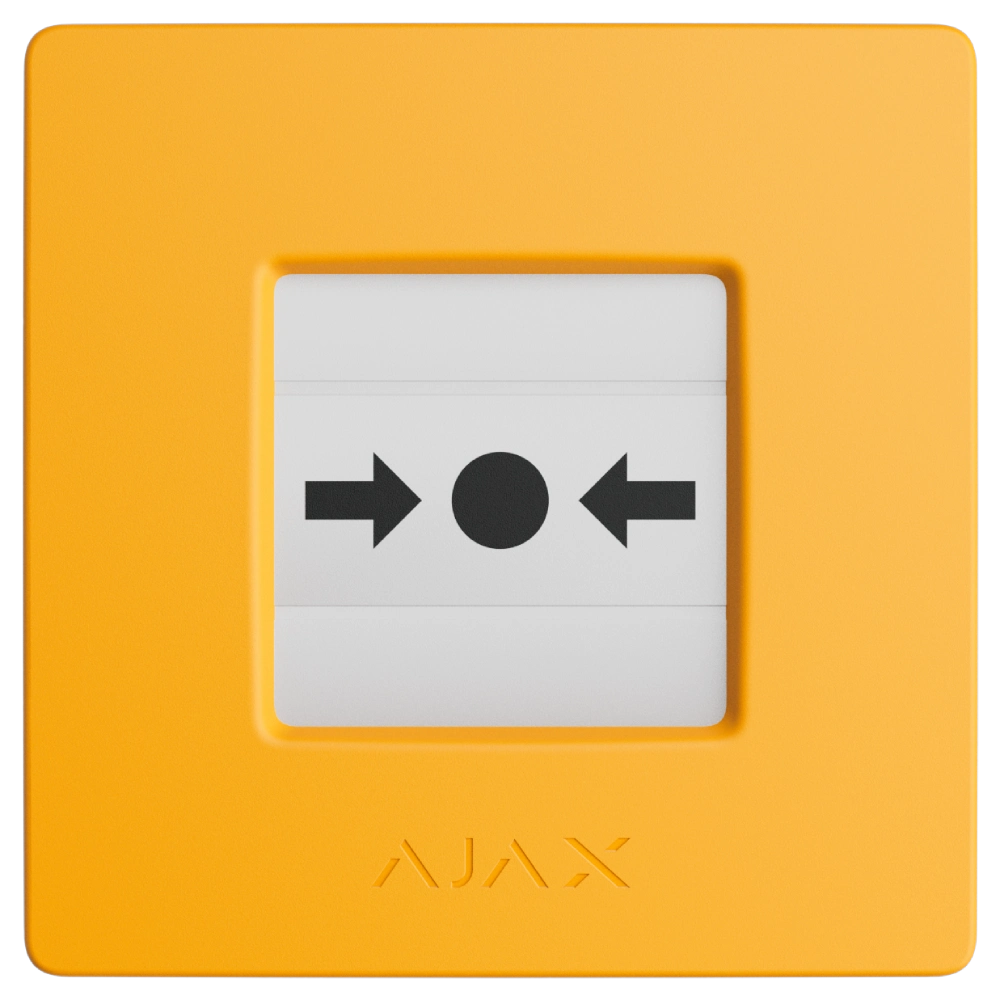 Сповіщувач Ajax Manual Call Point (Yellow) ручний бездротовий