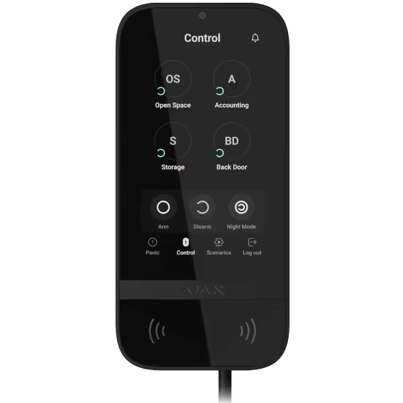 Superior KeyPad TouchScreen black Fibra Ajax
