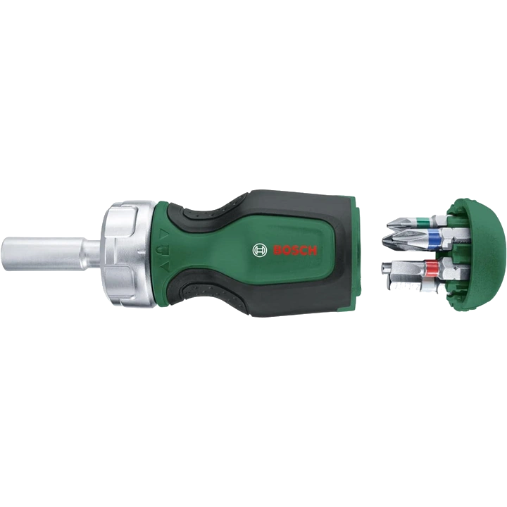 Викрутка Bosch Stubby (1600A027PK) з тріскачкою + 6 біт