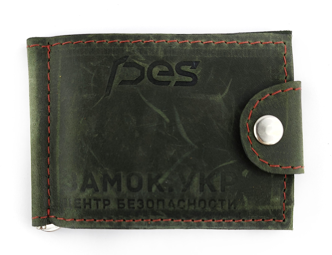 Гаманець PES з натуральної шкіри із затискачем — фото 4