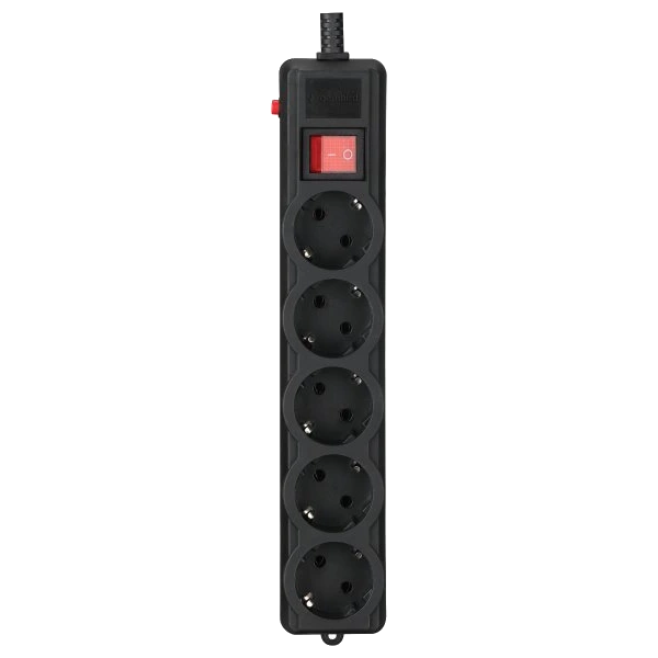 Мережевий фільтр 3 м кабель 5 розеток Gembird SPG5-G-10B-PRO