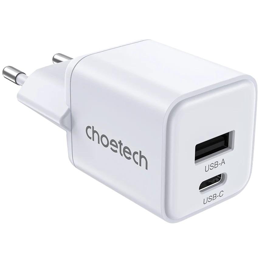Адаптер Choetech PD5012 mini White PD30W GAN A+C