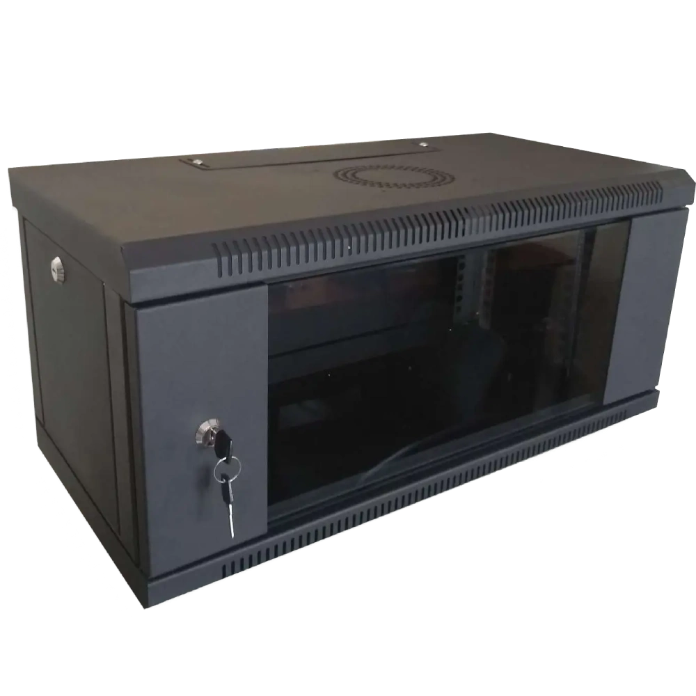 Шафа коммутаційна настінна розбірна чорна Hypernet WMNC-350-4U-FLAT-BLACK