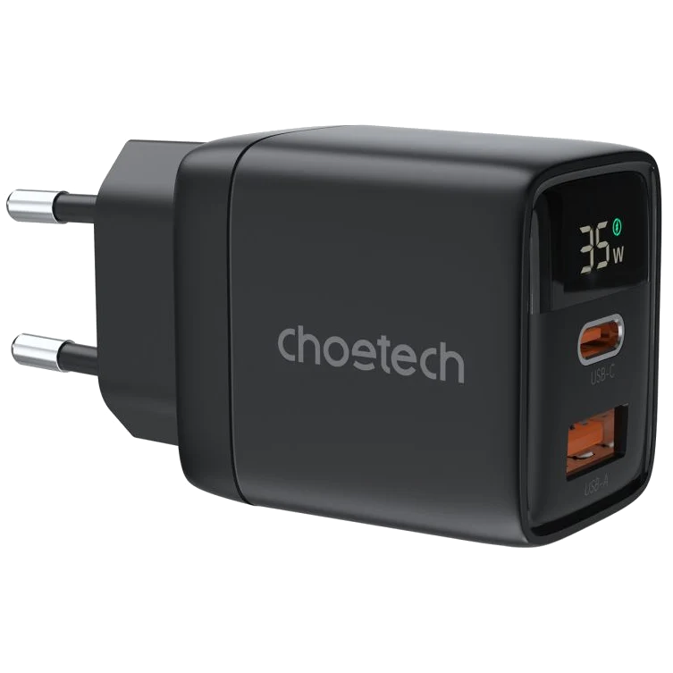 Адаптер Choetech PD6052 Black PD35W GAN A+C