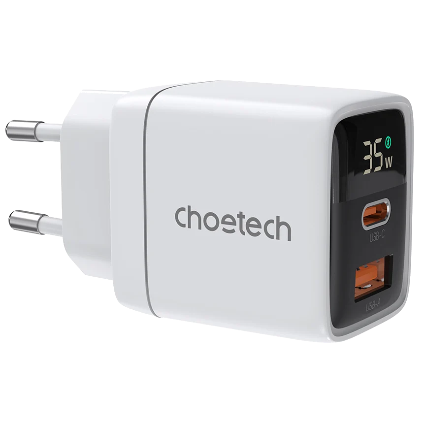 Адаптер Choetech PD6052 White PD35W GAN A+C