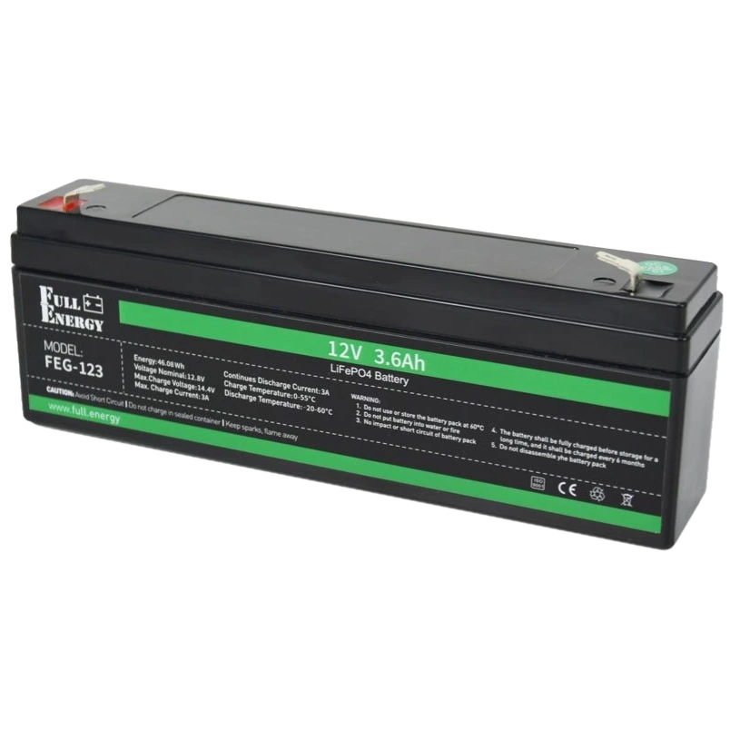 Акумулятор LiFePO4 12В 3А•г Full Energy FEG-123