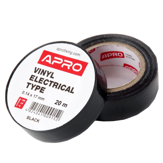 Iзоляцiйна стрiчка чорна APRO 0.14х17 мм 20 м