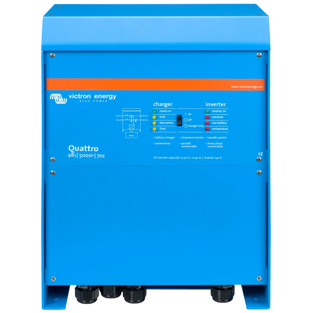 Інвертор Victron Energy VictronEnergy Quattro 48/5000/70-100/100 однофазний чиста си