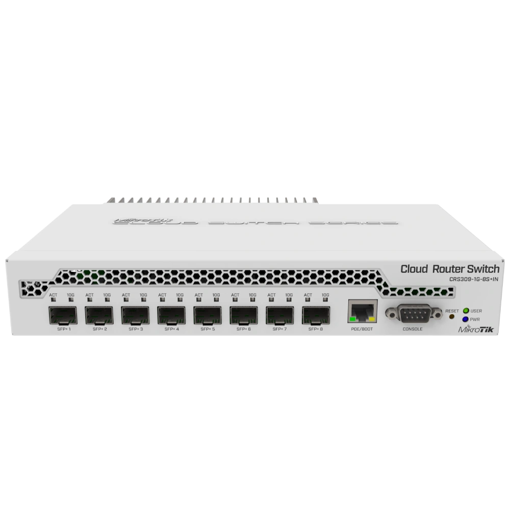 Комутатор 8 портів керований MikroTik CRS309-1G-8S+IN 10G SFP+