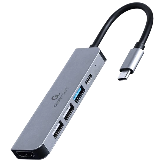 Док станція Cablexpert A-CM-COMBO5-03 USB-C 5-в-1