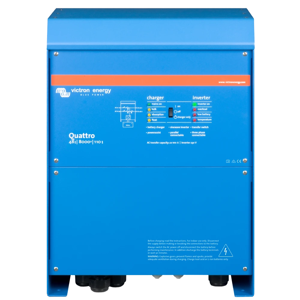 Інвертор Victron Energy VictronEnergy Quattro 48/8000/110-100/100 однофазний чиста с