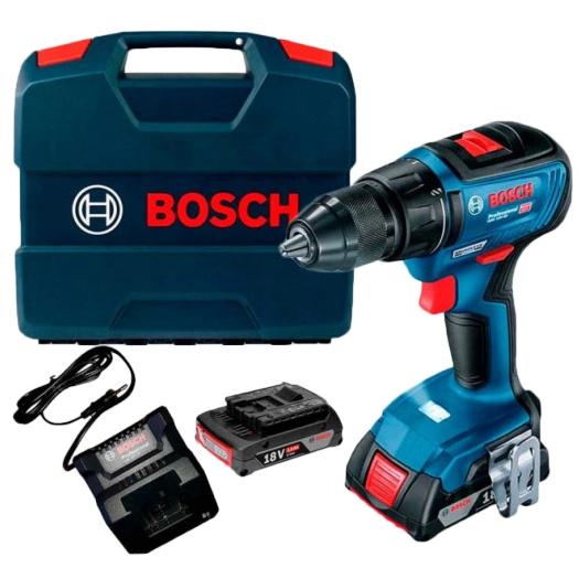Акумуляторний дриль-шурупокрут + 2 акб 18 В / 2 А•г + ЗП GAL 18V-20 + L-Case Bosch Professional GSR 18V-50 (06019H5000)