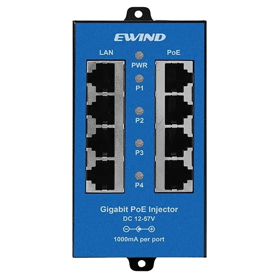Інжектор PoE 4-портовий Ewind EW-PSE304CG