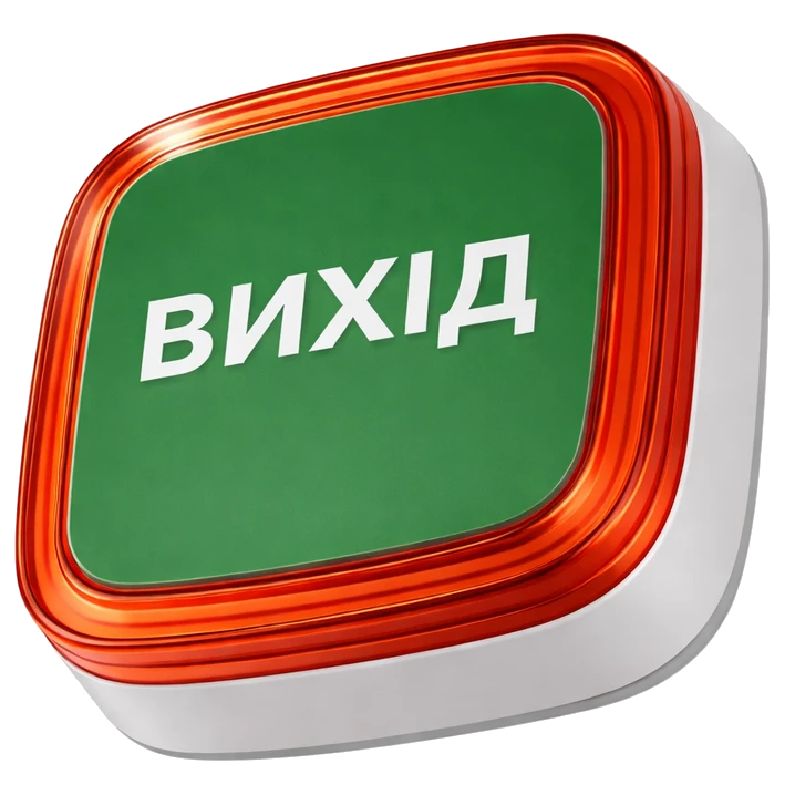 Cповіщувач Ajax EN54 FireProtect (VAD) white пожежний світловий "ВИХІД"