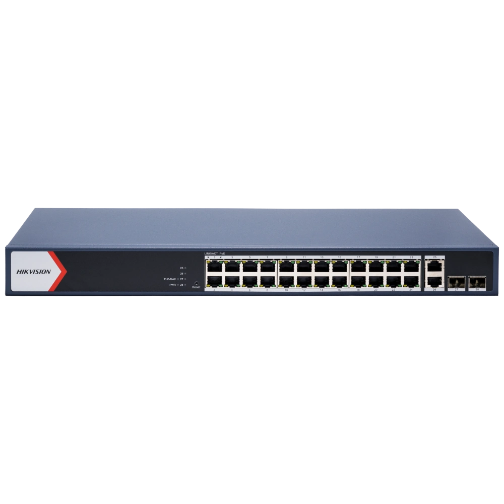 Комутатор 8 портів керований Hikvision DS-3E1528P-EI/M PoE