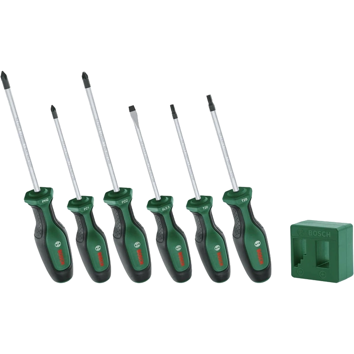 Набір викруток Bosch (1600A02W7L) PH/PZ/SL/Torx 6 шт + намагнічувач